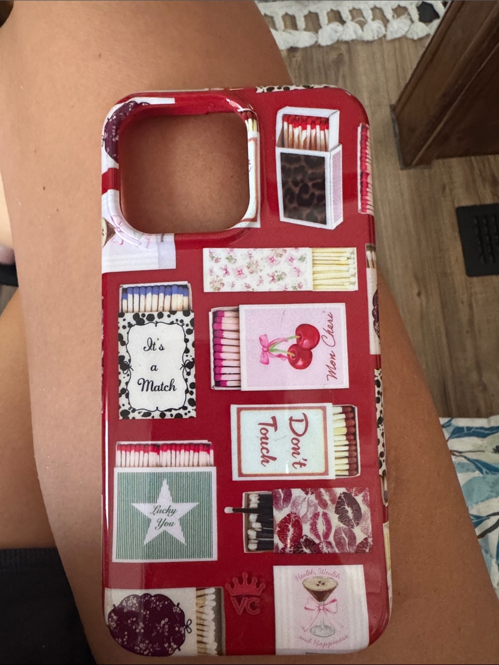 Velvet Caviar Red Matchbox Collage iPhone Case